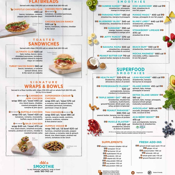 Tropical Smoothie Cafe Nutrition Information Besto Blog