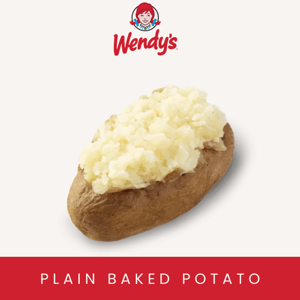 Wendy 39 s Plain Baked Potato Price Calories Ingredients Allergens And 
