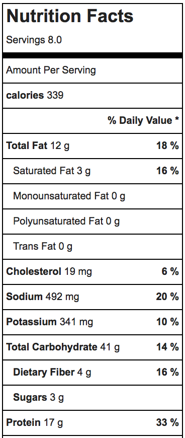 White Pizza Quinoa Bake Nutritional Information With Salt And Wit